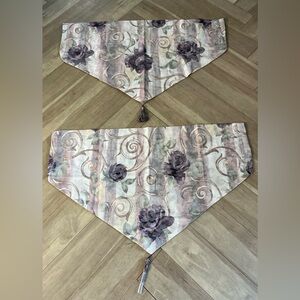 2 Croscill Chambord Cassis Ascot Amethyst Rose Ascot Valances